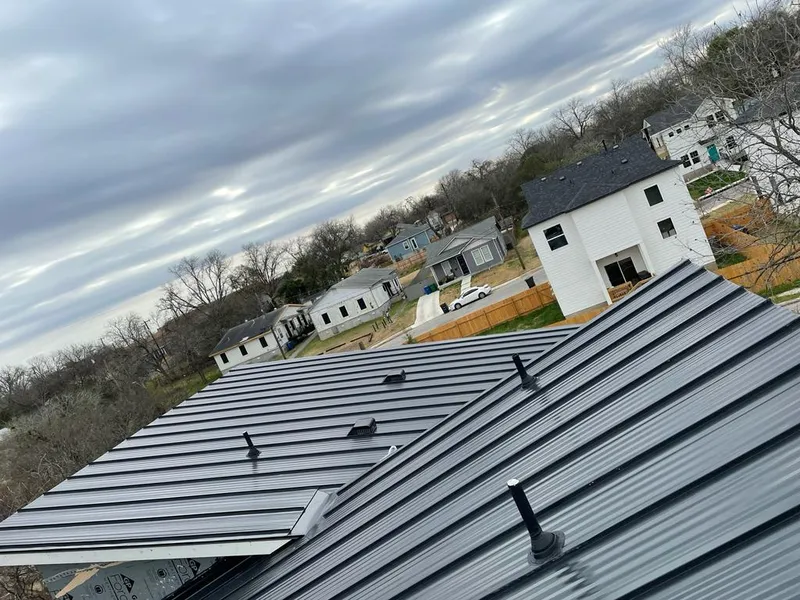 Standing seam metal roof panels with vents for Skylight Repair in Hamlin